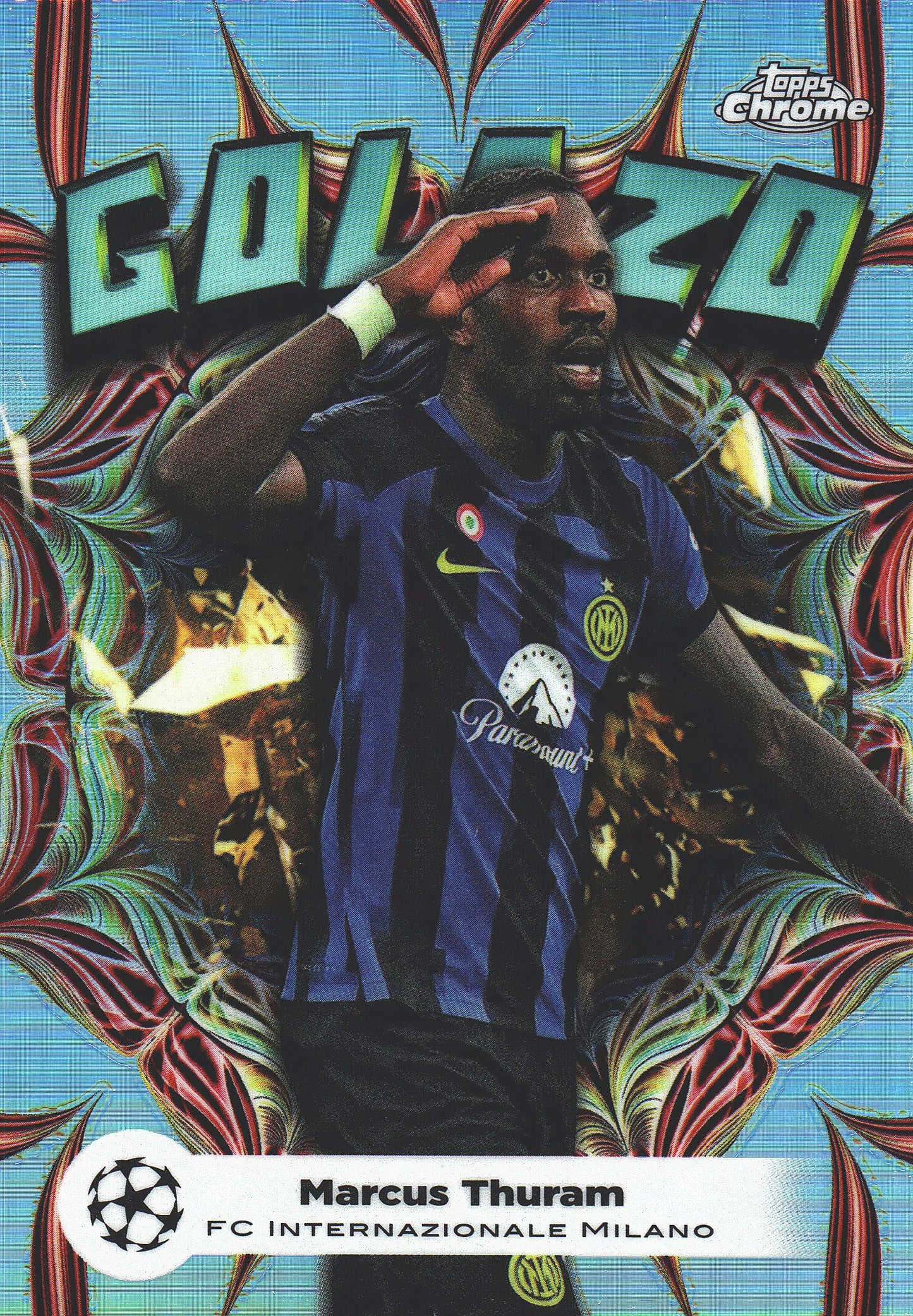 2023 Topps Chrome UCC Marcus Thuram Golazo #1GL-4 Inter Milan