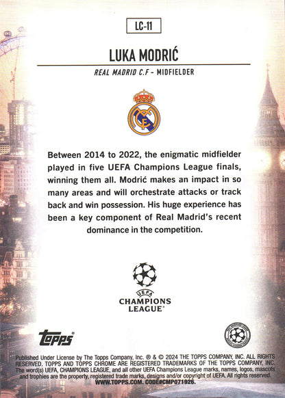 2023 Topps Chrome UCC Luka Modric London Calling #LC-11 Real Madrid