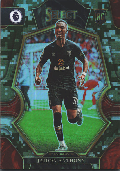 2022 Panini Select PL Jaidon Anthony RC Camo /199 #104 Bournemouth
