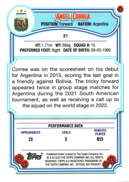 2023 Topps Argentina Fileteado Angel Correa #21 Argentina