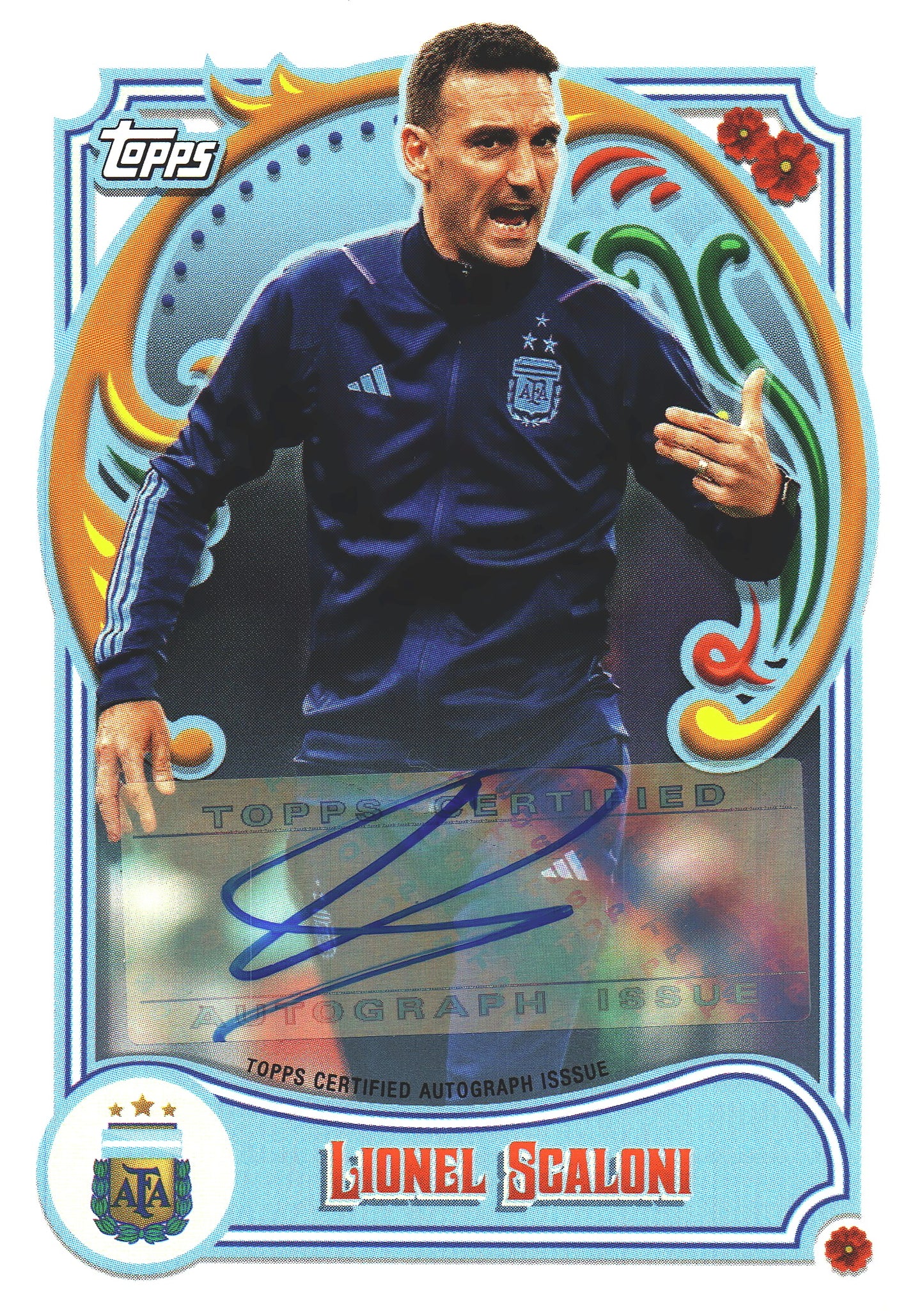 2023 Topps Argentina Fileteado Lionel Scaloni Autograph #30 Argentine
