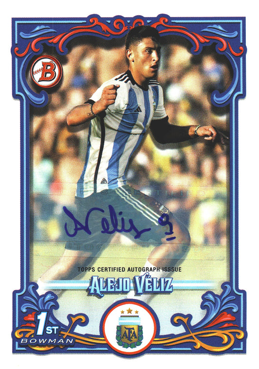 2023 Topps Argentina Fileteado Alejo Velez Autograph 1st Bowman #36 Argentine