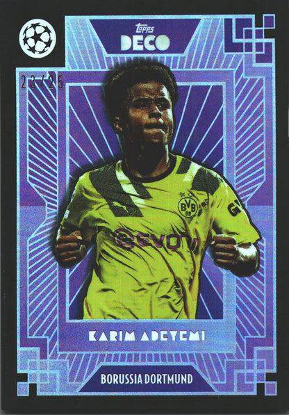 2022 Topps Deco UCC Karim Adeyemi Purple /25 BVB Dortmund