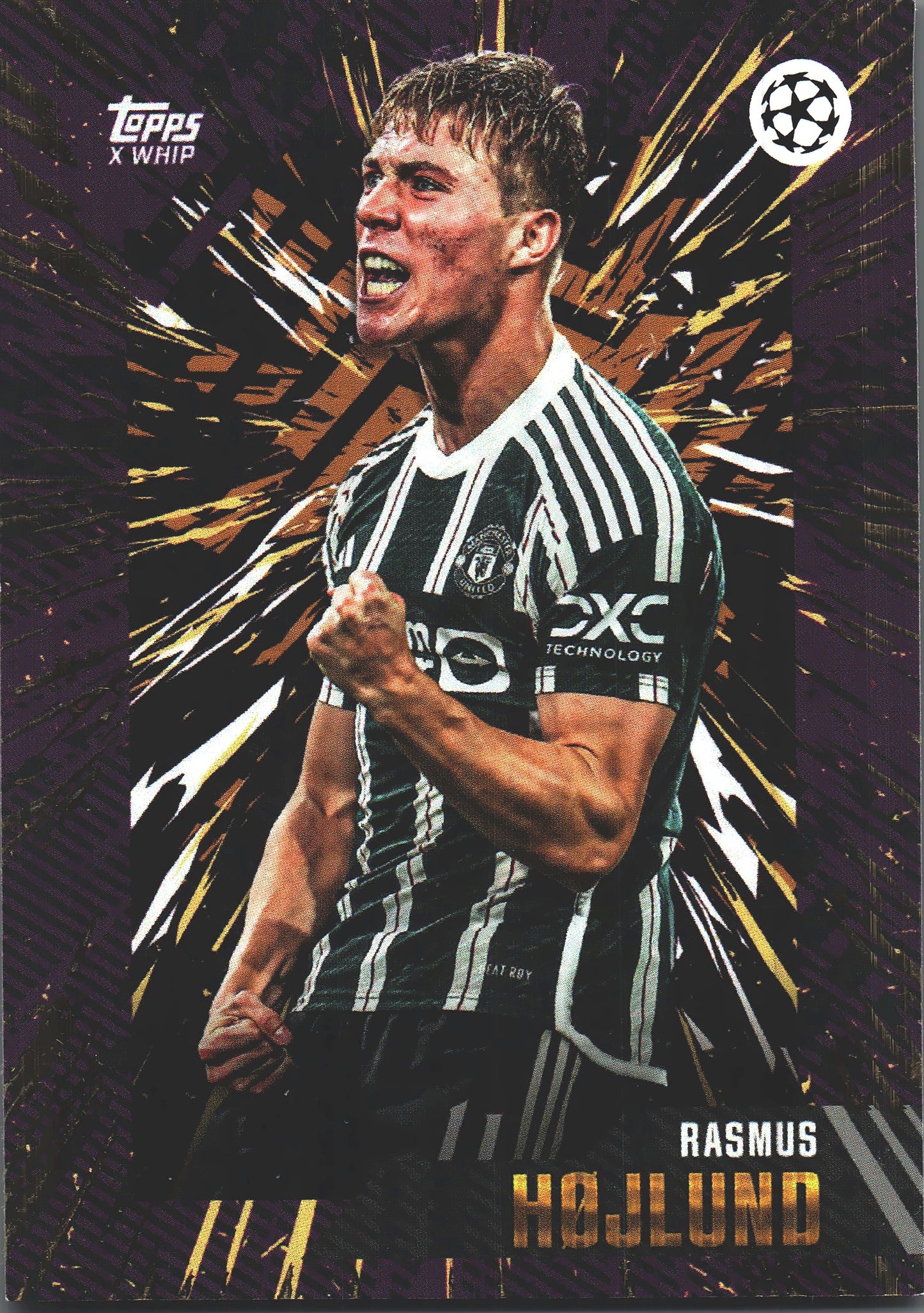 2023 Topps Gold x Whip UCC Rasmus Hojlund Manchester United