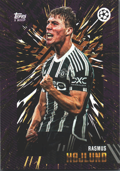 2023 Topps Gold x Whip UCC Rasmus Hojlund Manchester United