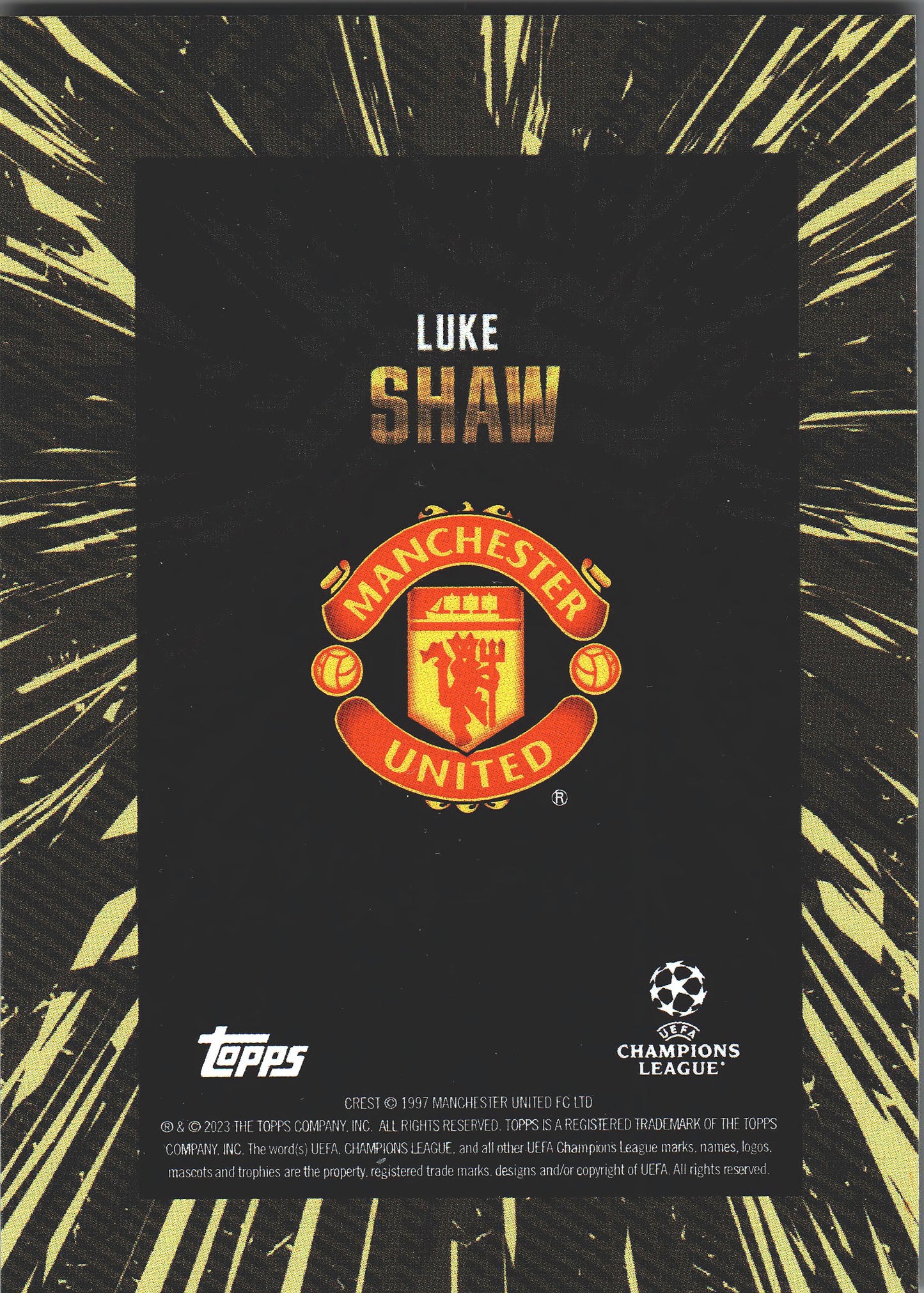 2023 Topps Gold x Whip UCC Luke Shaw Manchester United