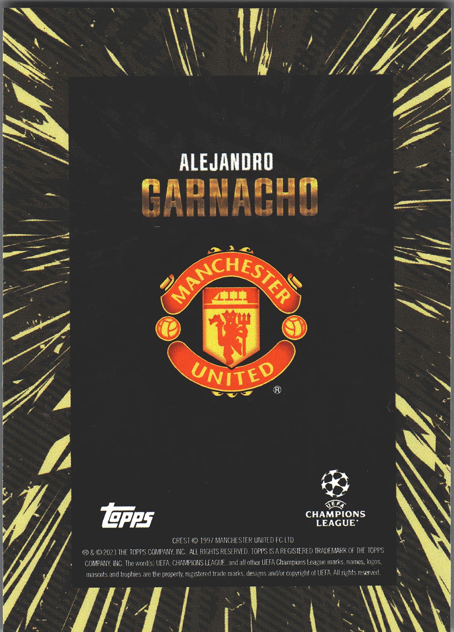 2023 Topps Gold x Whip UCC Alejandro Garnacho Manchester United