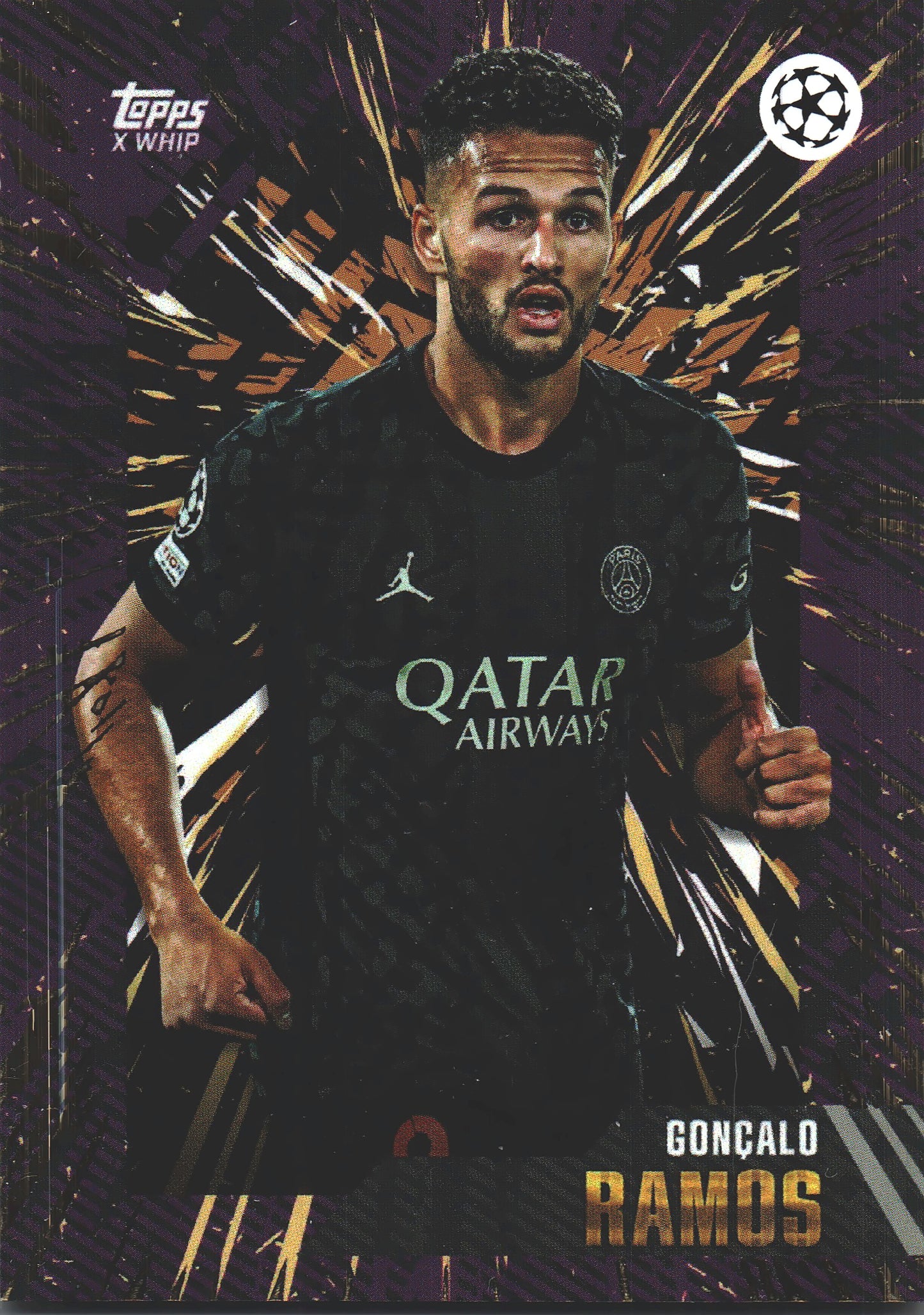 2023 Topps Gold x Whip UCC Goncalo Ramos Paris Saint Germain