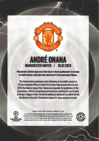 2023 Topps UCC Summer Signings Andre Onana Manchester United