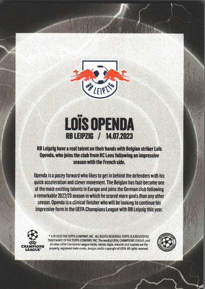 2023 Topps UCC Summer Signings Lois Openda RB Leipzig