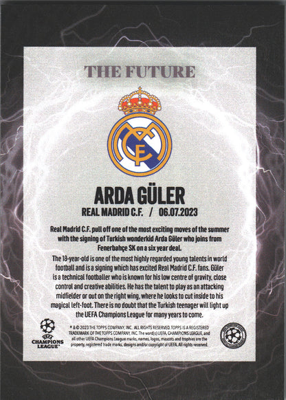 2023 Topps UCC Summer Signings Arda Guler The Future Real Madrid
