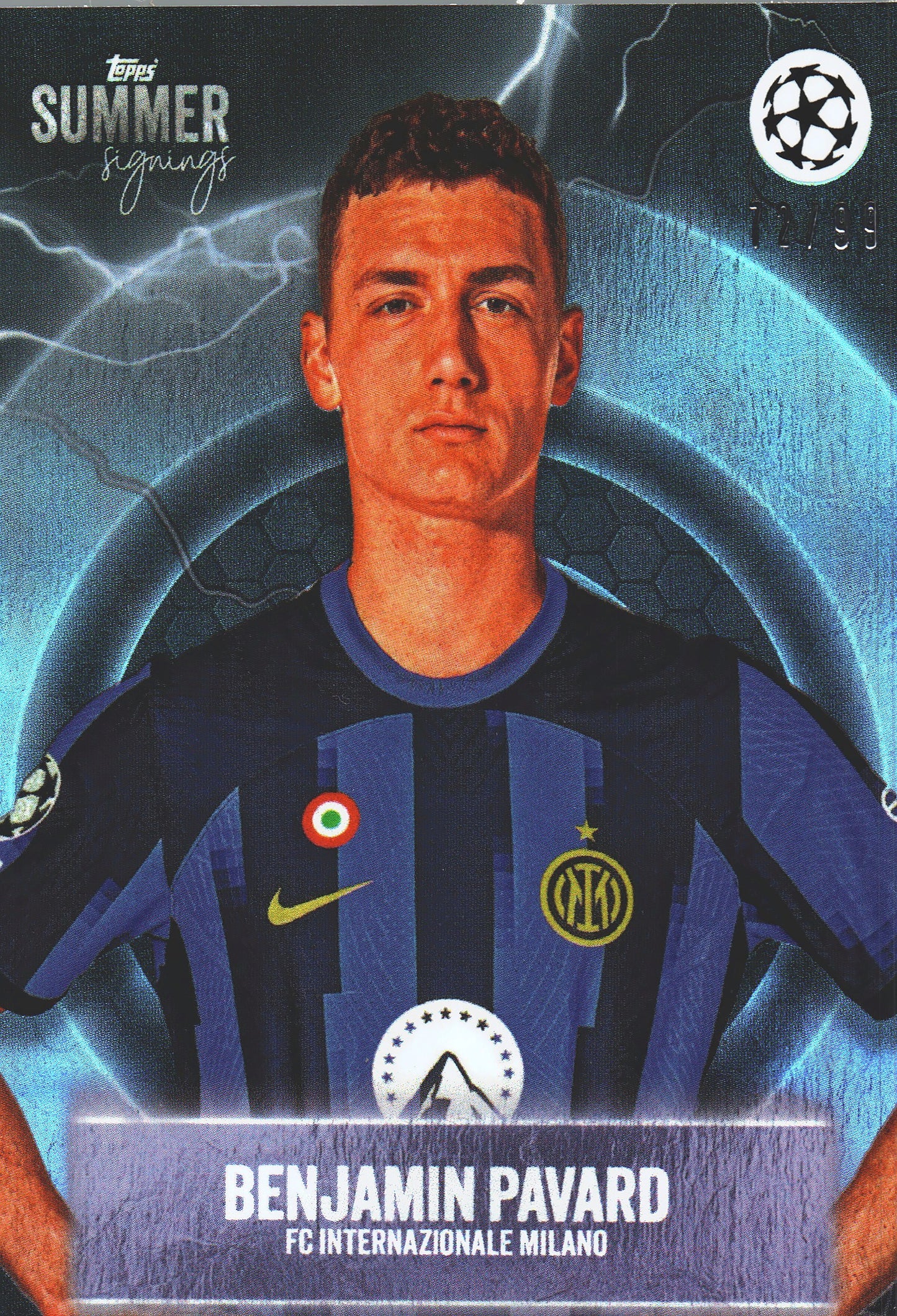 2023 Topps UCC Summer Signings Benjamin Pavard /99 Inter Milan
