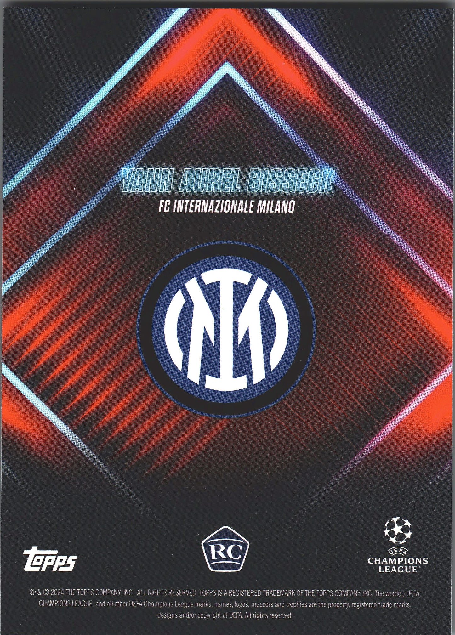 2023 Topps Showtime Yann Aurel Bisseck RC Inter Milan