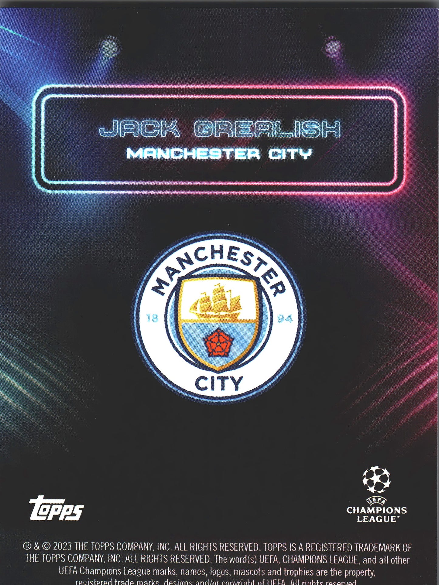 2022 Topps Showtime Jack Grealish Manchester City