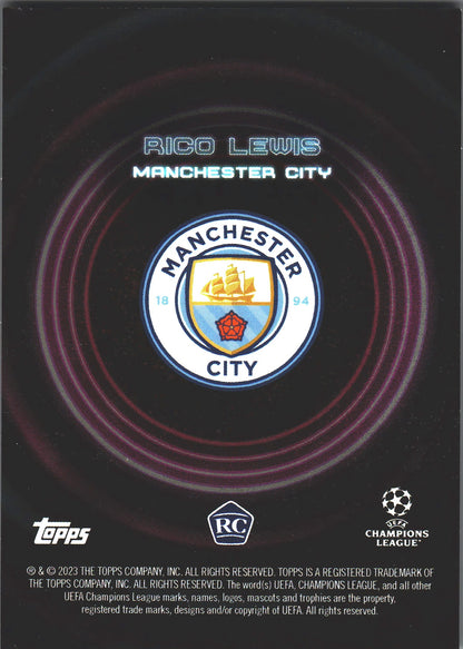 2022 Topps Showtime Rico Lewis RC Manchester City