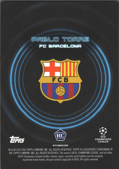 2022 Topps Showtime Pablo Torre RC Blue /49 FC Barcelone