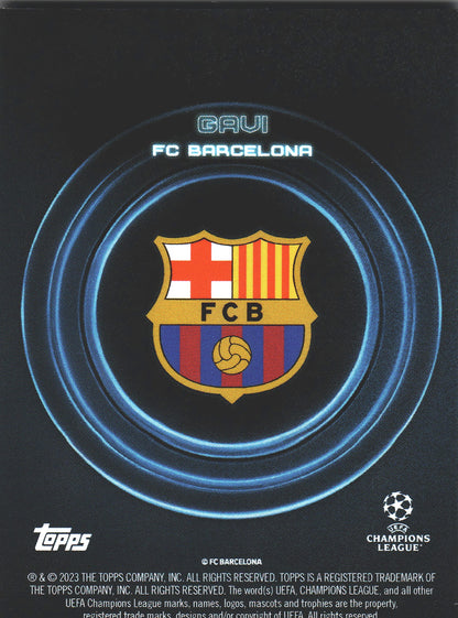 2022 Topps Showtime Gavi Blue /49 FC Barcelone