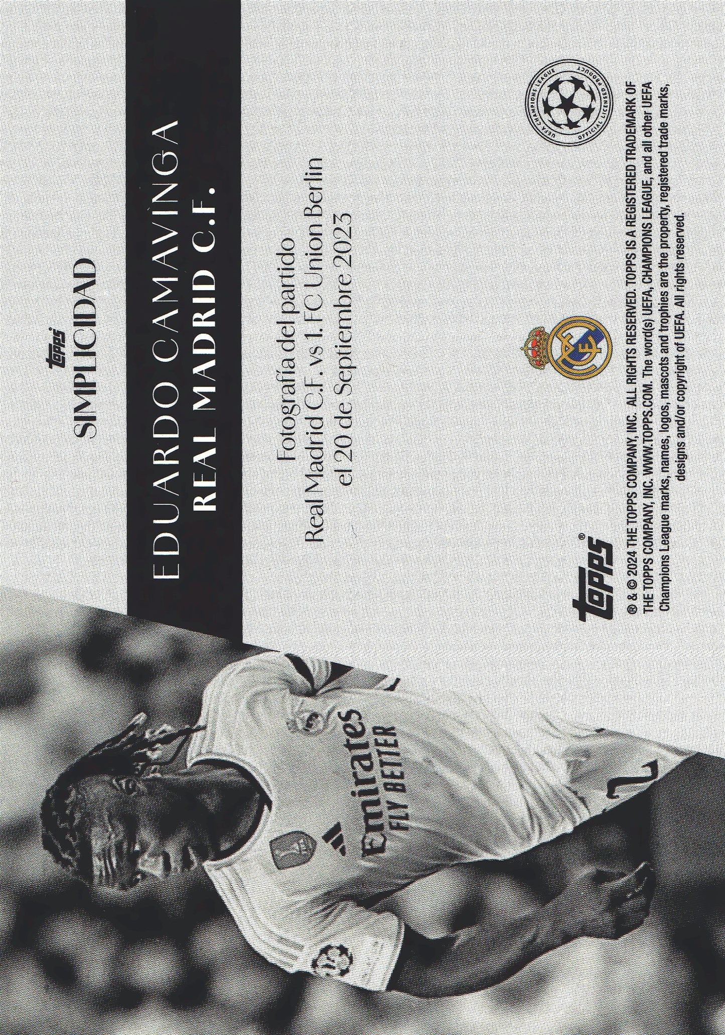 2023 Topps Simplicidad UCC Eduardo Camavinga Real Madrid