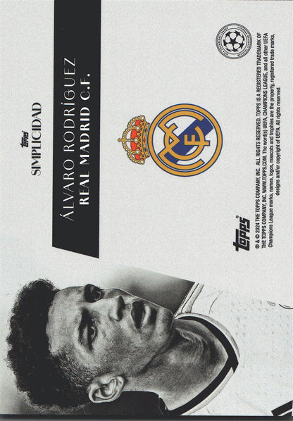 2023 Topps Simplicidad UCC Alvaro Rodriguez Real Madrid