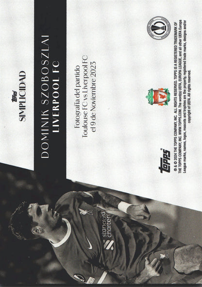2023 Topps Simplicidad UCC Dominik Szoboszlai Liverpool