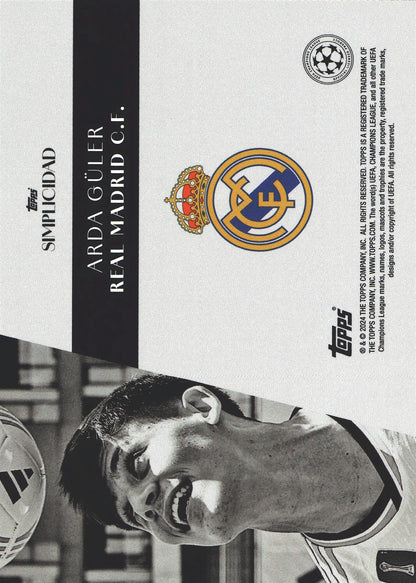 2023 Topps Simplicidad UCC Arda Guler Real Madrid