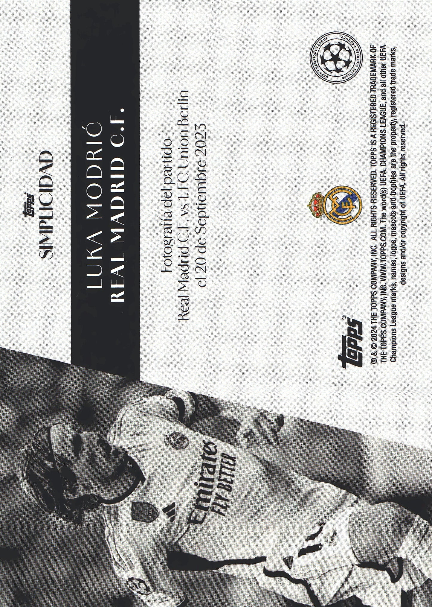 2023 Topps Simplicidad UCC Luka Modric Real Madrid