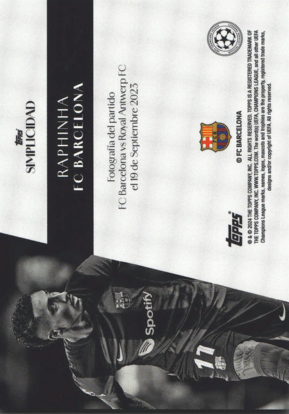 2023 Topps Simplicidad UCC Raphinha FC Barcelone