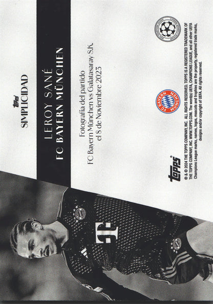 2023 Topps Simplicidad UCC Leroy Sane Bayern Munich