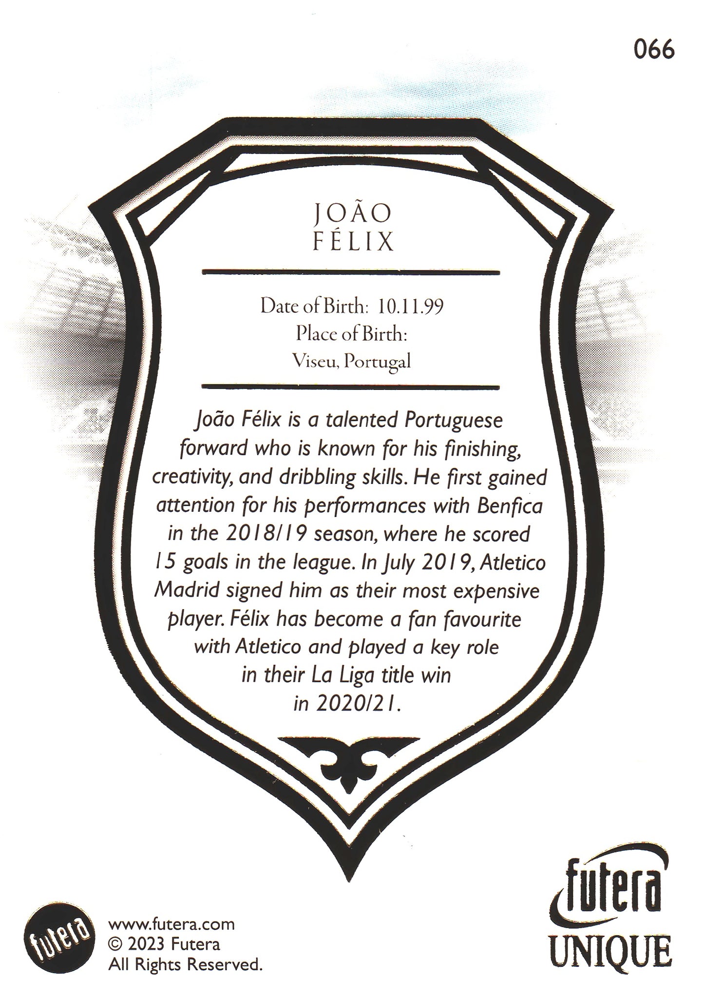 2023 Futera Unique Joao Felix #66 Portugal