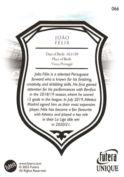 2023 Futera Unique Joao Felix #66 Portugal