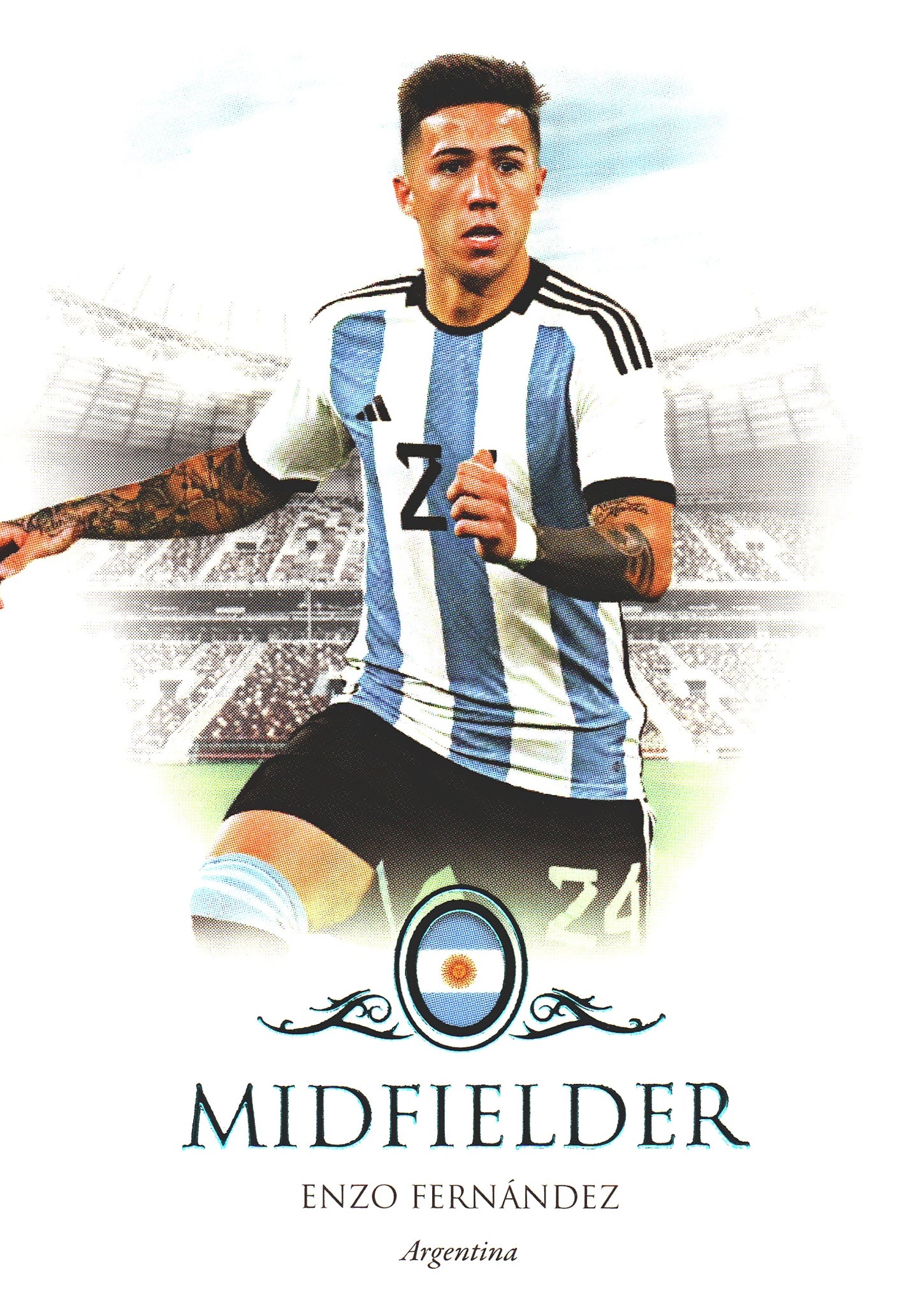 2023 Futera Unique Enzo Fernandez Blue /42 #40 Argentine