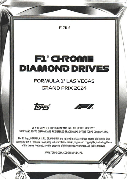 2025 Topps Chrome Formula 1 Diamond Drives Formula 1 Las Vegas Grand Prix 2024 #F175-9
