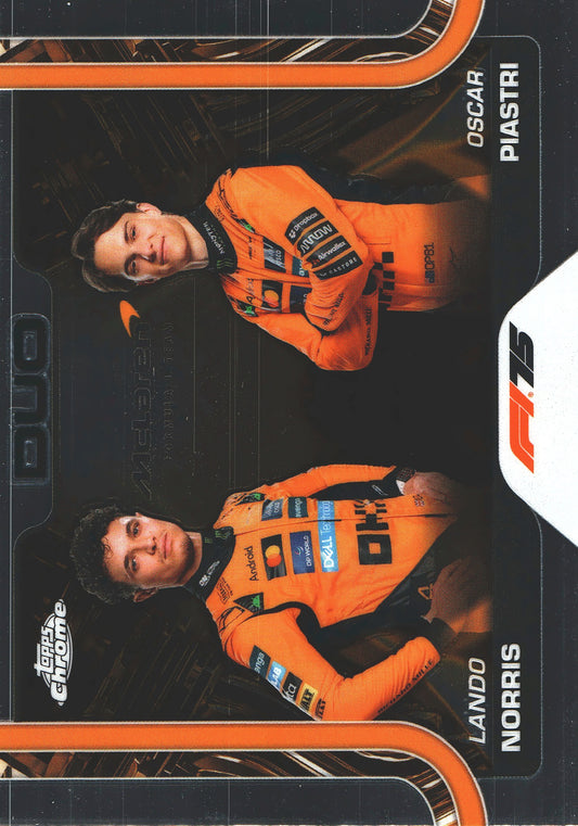 2025 Topps Chrome Formula 1 DUO Lando Norris / Oscar Piastri #166 McLaren