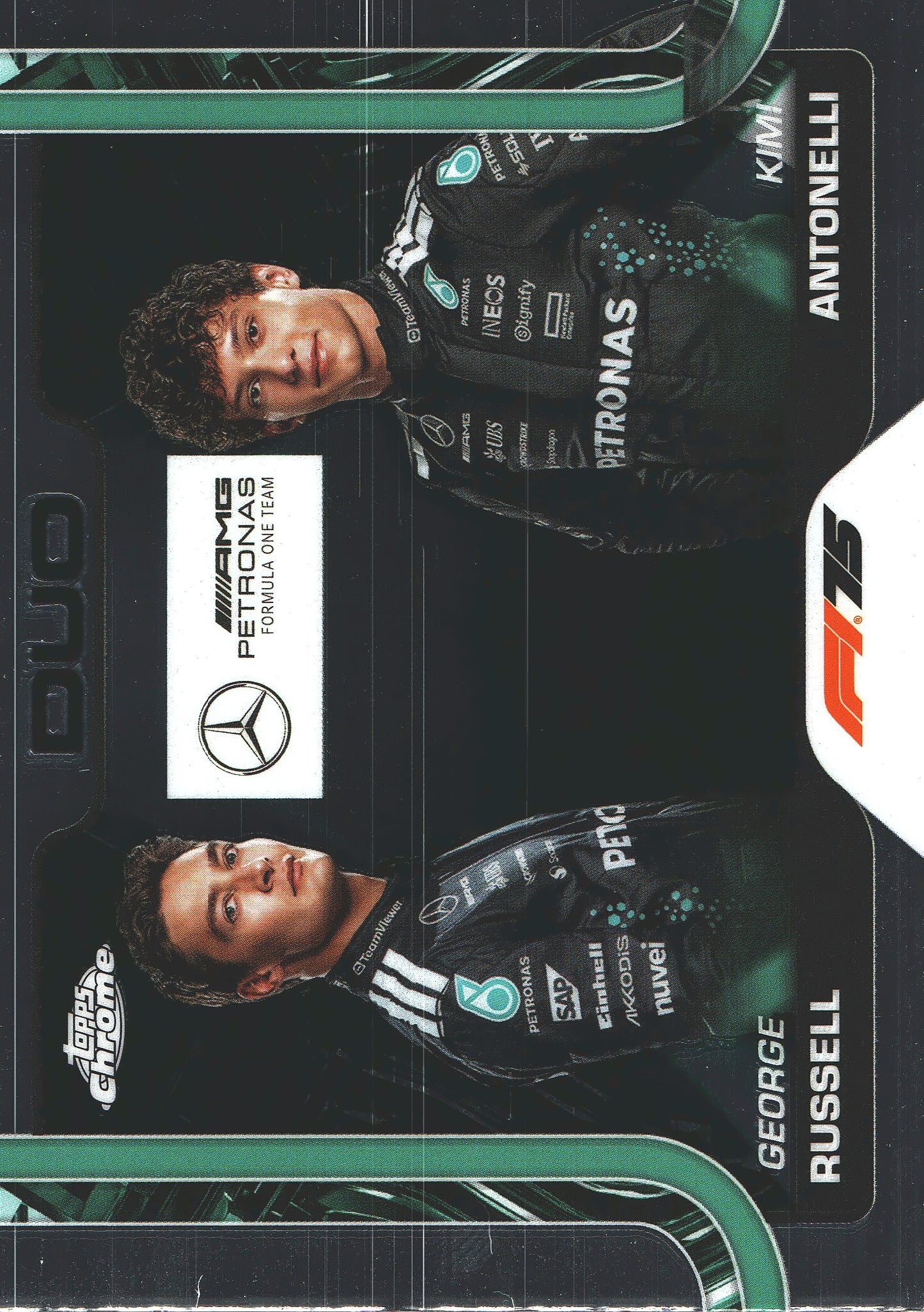 2025 Topps Chrome Formula 1 DUO George Russell / Kimi Antonelli #167 Mercedes-AMG