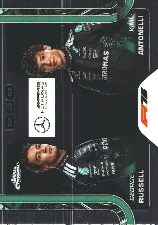 2025 Topps Chrome Formula 1 DUO George Russell / Kimi Antonelli #167 Mercedes-AMG