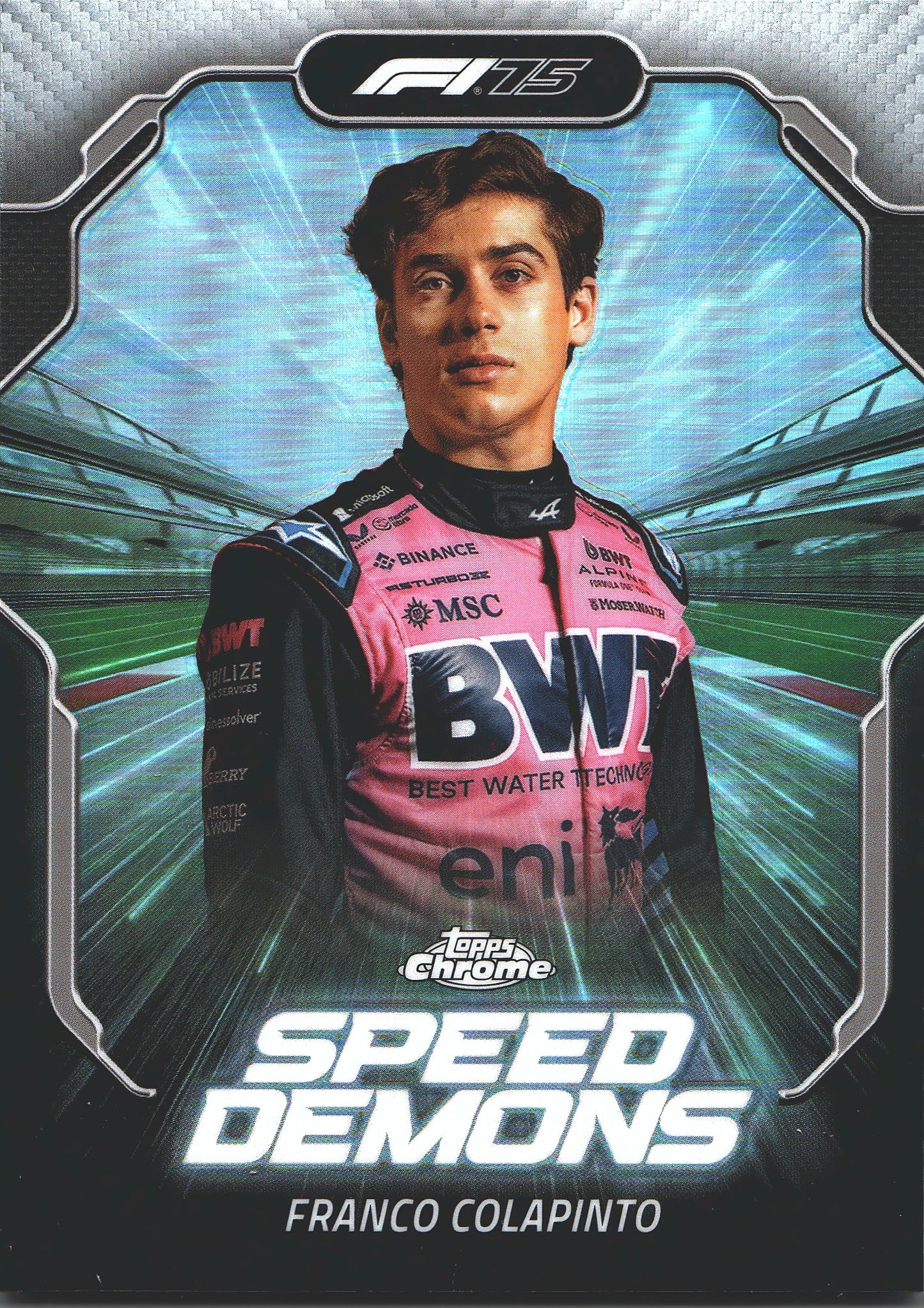 2025 Topps Chrome Formula 1 Speed Demons Franco Colapinto #SD-9 Alpine