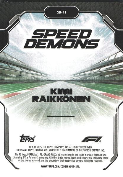 2025 Topps Chrome Formula 1 Speed Demons Kimi Raikkonen #SD-11 Ferrari