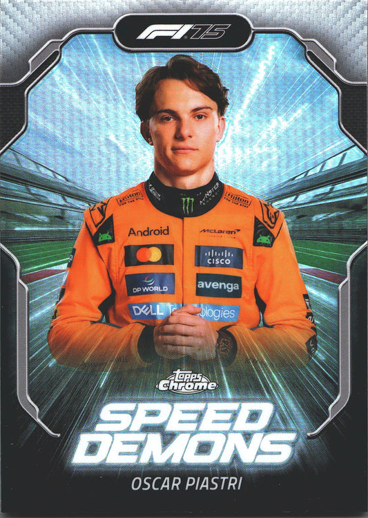2025 Topps Chrome Formula 1 Speed Demons Oscar Piastri #SD-4 McLaren