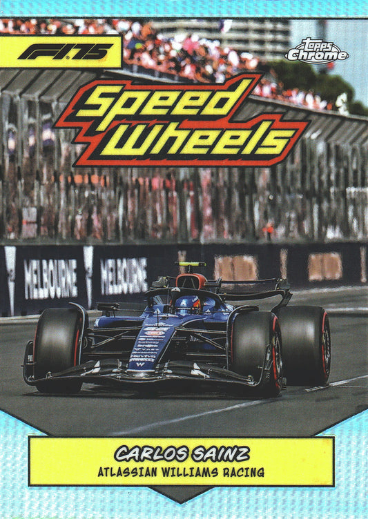2025 Topps Chrome Formula 1 1975 Speed Wheels Carlos Sainz #75-WR Williams