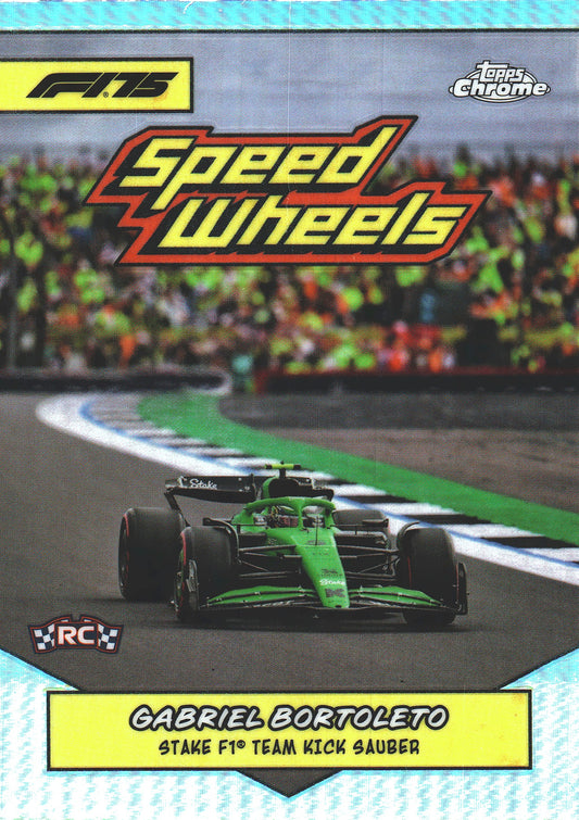 2025 Topps Chrome Formula 1 1975 Speed Wheels Gabriel Bortoleto #75-KICK KICK Sauber