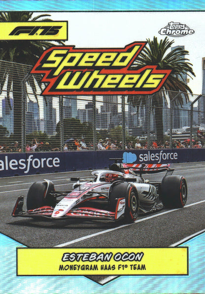 2025 Topps Chrome Formula 1 1975 Speed Wheels Esteban Ocon #75-HF1 Haas