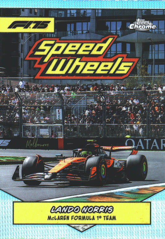2025 Topps Chrome Formula 1 1975 Speed Wheels Lando Norris #75-MCL McLaren
