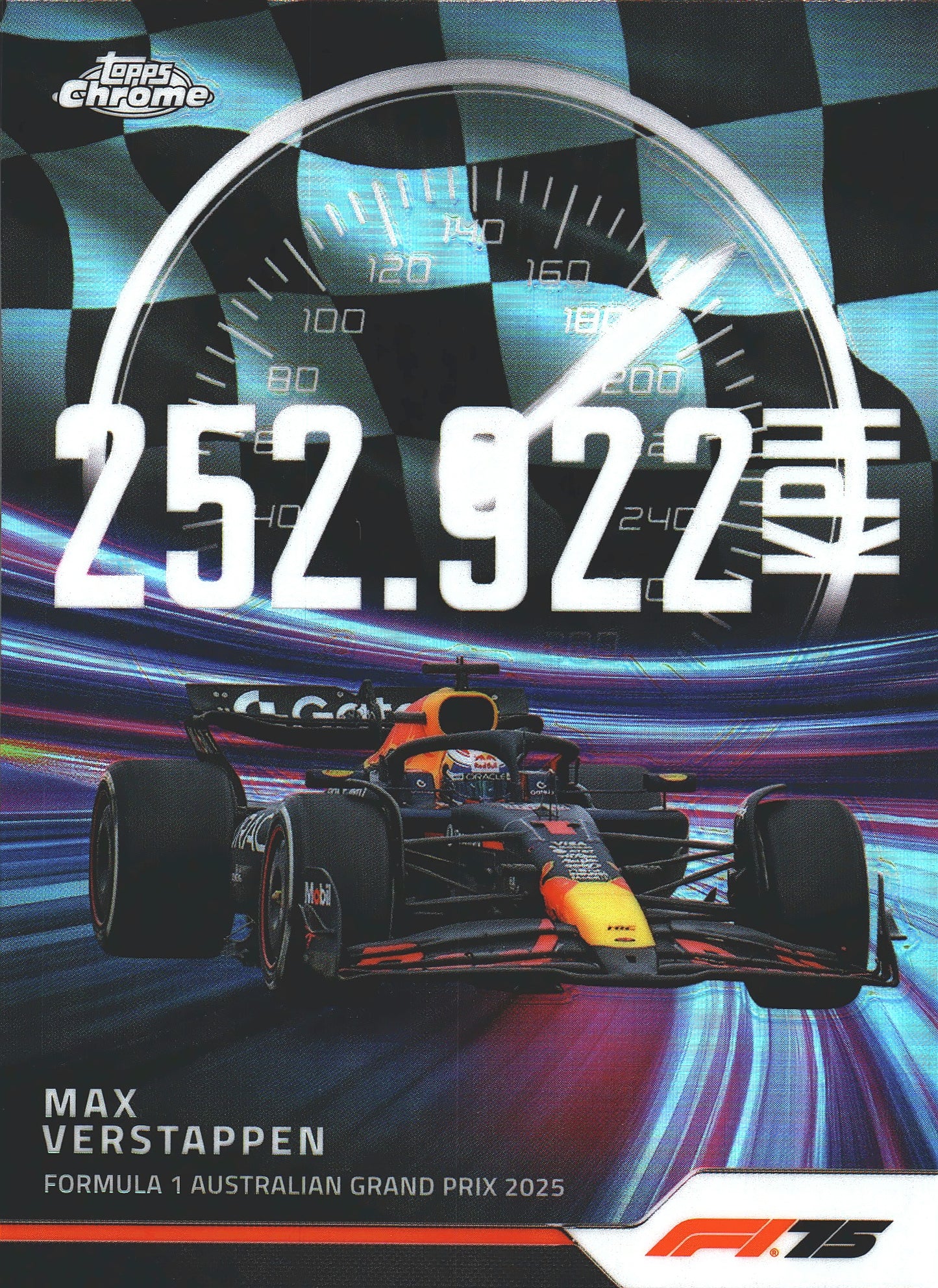 2025 Topps Chrome Formula 1 Top Speed Max Verstappen #TS-1 Red Bull