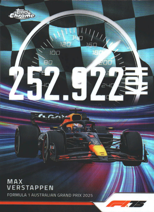 2025 Topps Chrome Formula 1 Top Speed Max Verstappen #TS-1 Red Bull