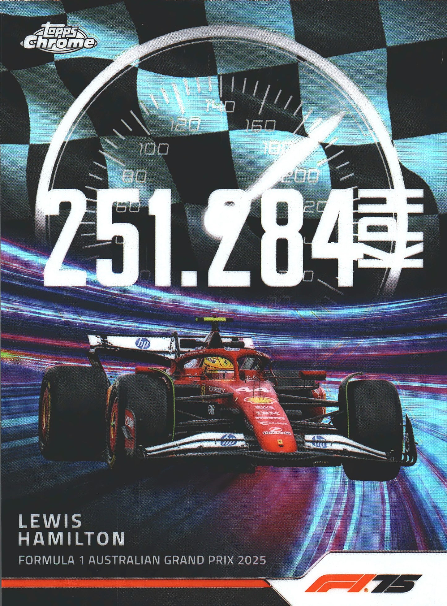 2025 Topps Chrome Formula 1 Top Speed Lewis Hamilton #TS-2 Ferrari