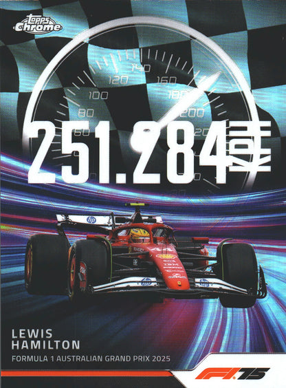 2025 Topps Chrome Formula 1 Top Speed Lewis Hamilton #TS-2 Ferrari