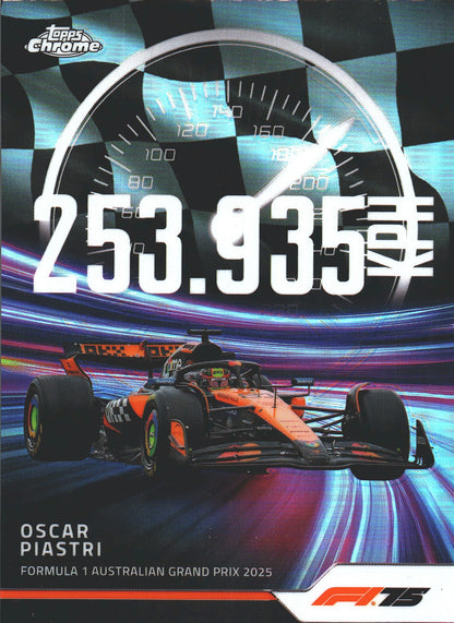 2025 Topps Chrome Formula 1 Top Speed Oscar Piastri #TS-3 McLaren