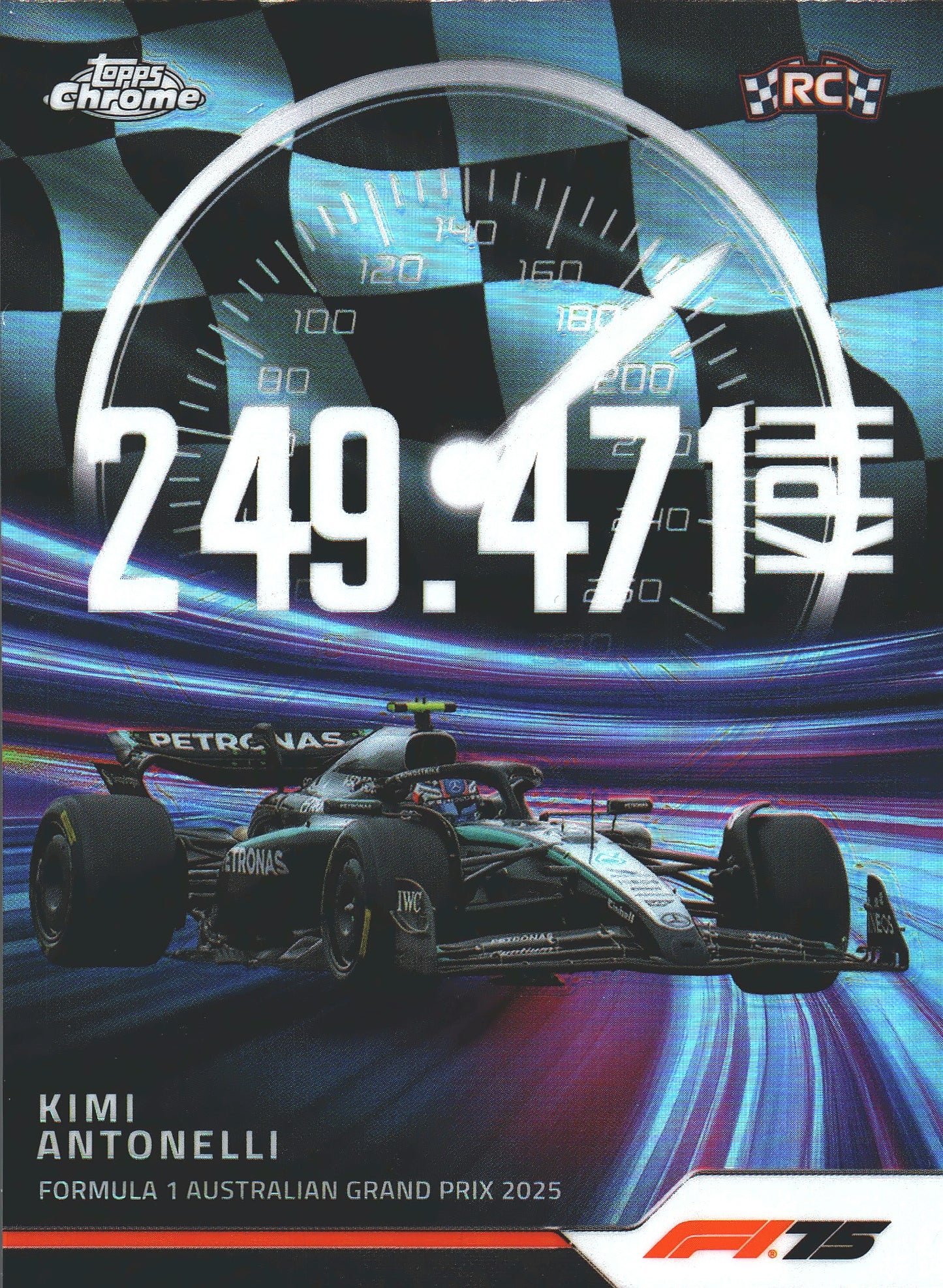2025 Topps Chrome Formula 1 Top Speed Kimi Antonelli #TS-4 Mercedes-AMG