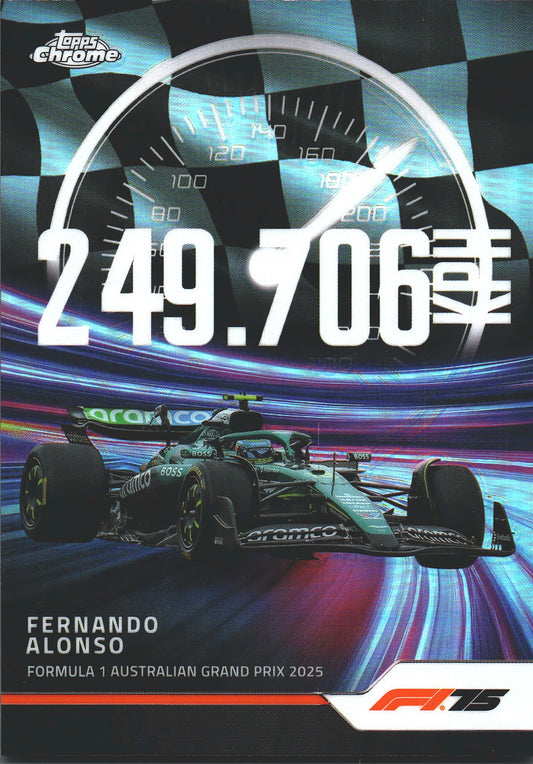 2025 Topps Chrome Formula 1 Top Speed Fernando Alonso #TS-5 Aston Martin