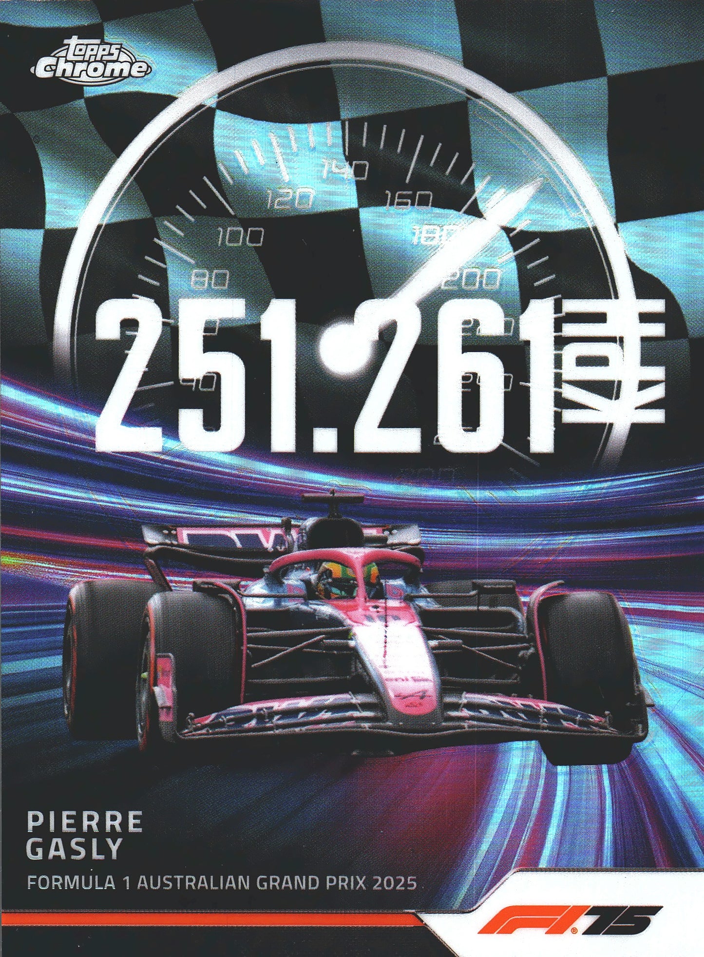 2025 Topps Chrome Formula 1 Top Speed Pierre Gasly #TS-8 Alpine